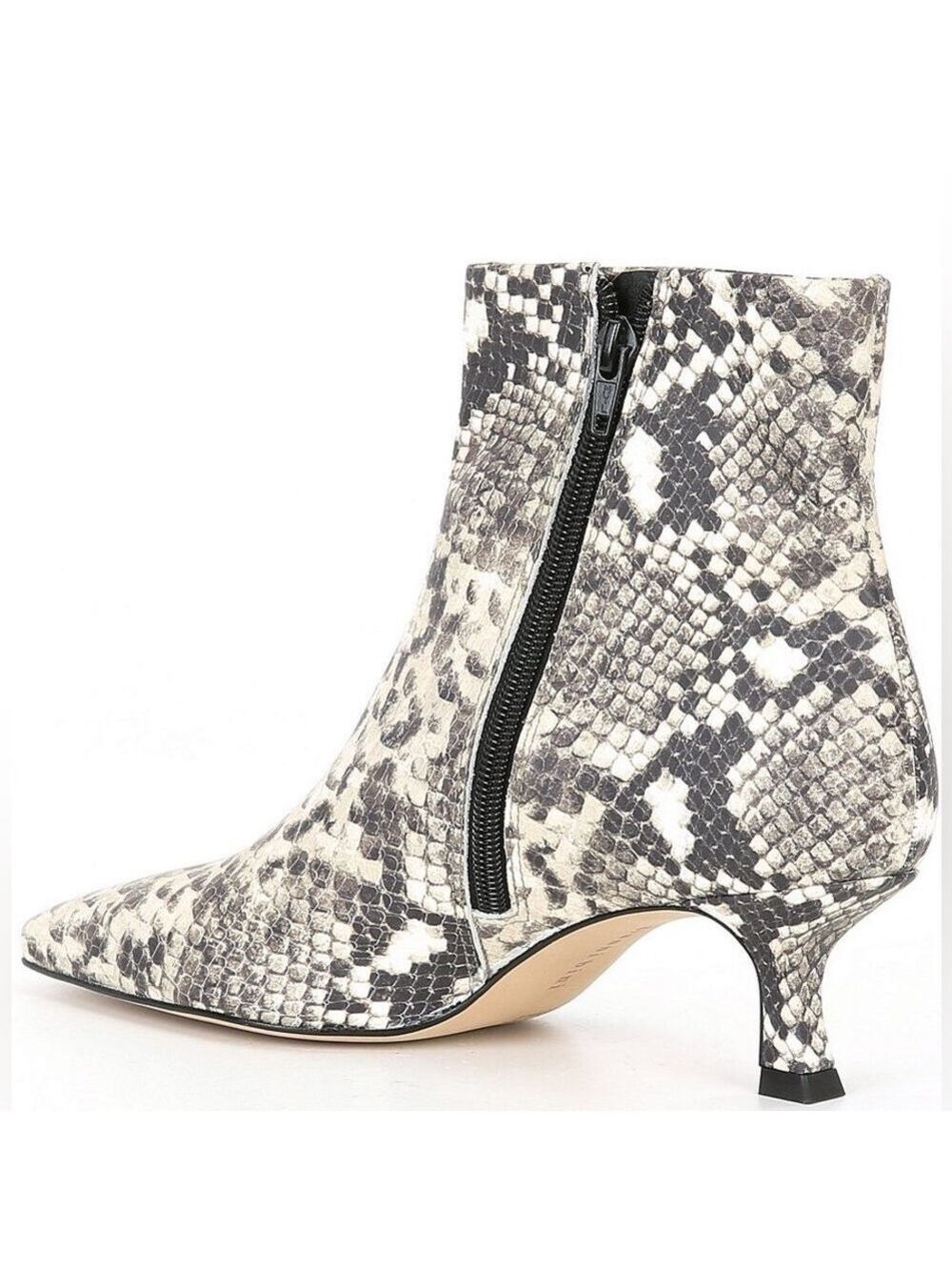 NWOB $129 Giani Bini Palmero Snake Print Snip Toe Kitten Heel Booties - Picture 3 of 10